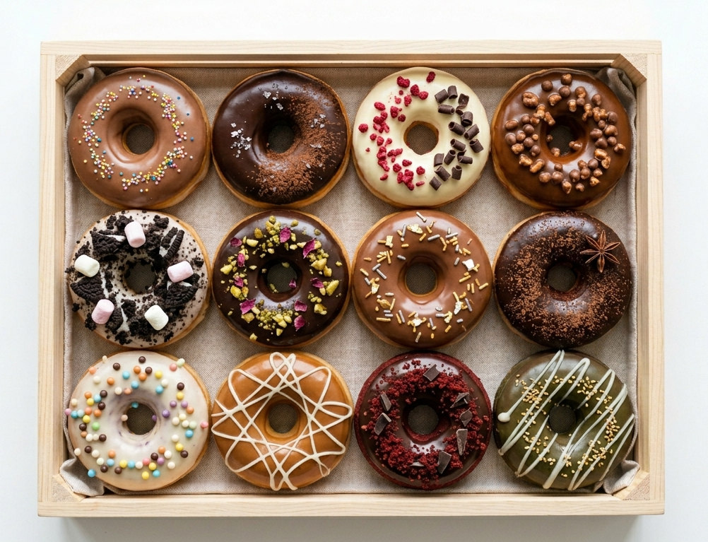 assorted donuts box assorted donuts box