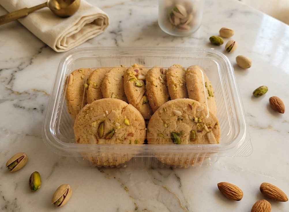 premium badam pista cookies (10 pcs box) premium badam pista cookies (10 pcs box)